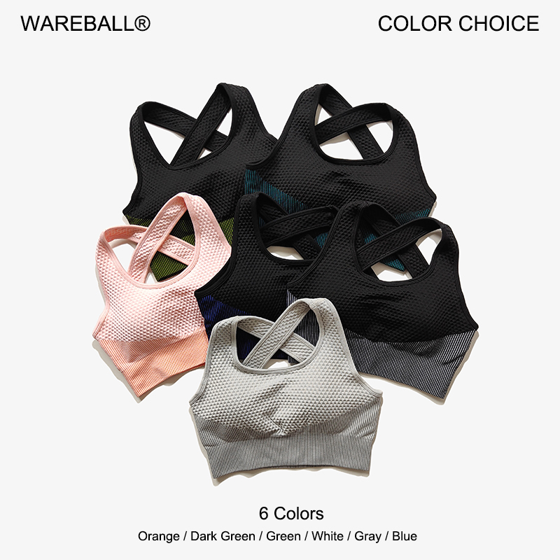 Sports Bra Racerback - 女性のためのセクシーなパッド入りクロスストラップ,通気性のあるスポーツブラ,耐衝撃性,フィットネス,ランニング,ジム,6色