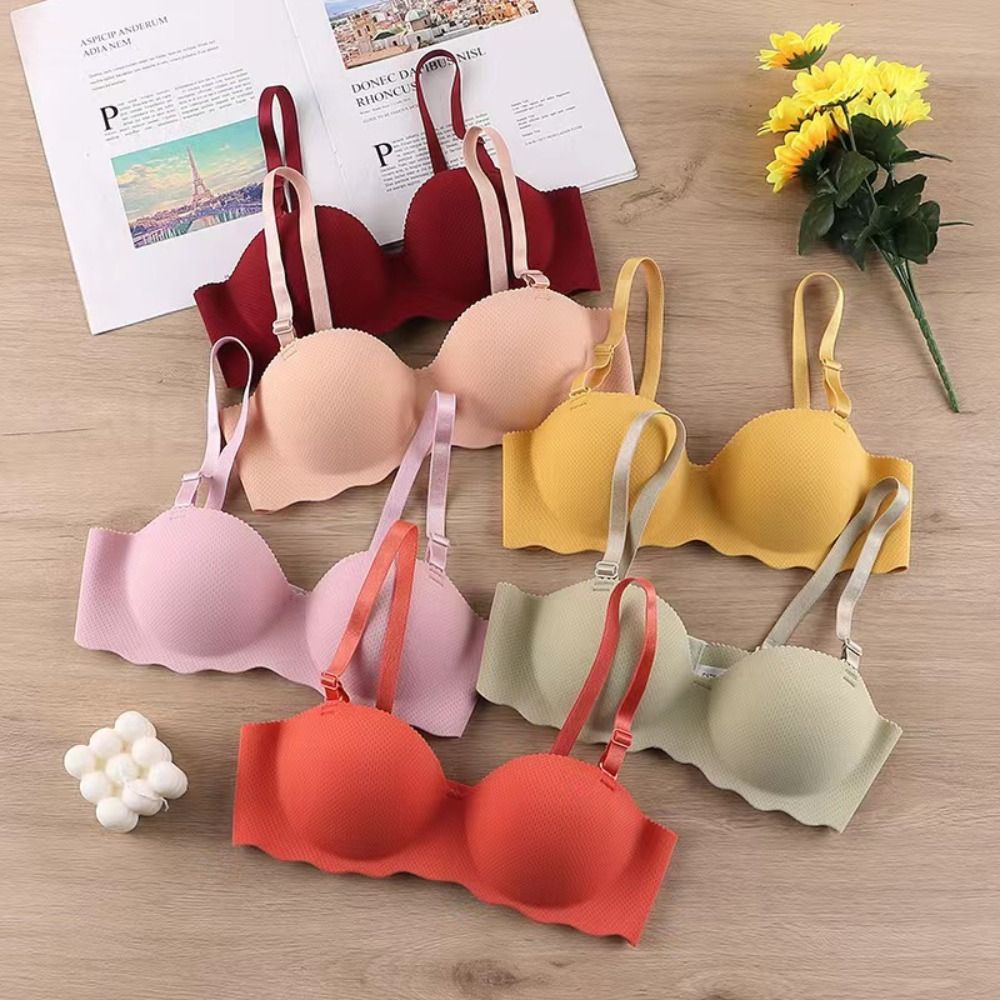 Wirefree Bra Comfort - トレンディなコンフォートシームレスブラ キャンディーカラーのたるみ防止プッシュアップブラ 調節可能なリフティングバックスムージングブラジャー 女性用