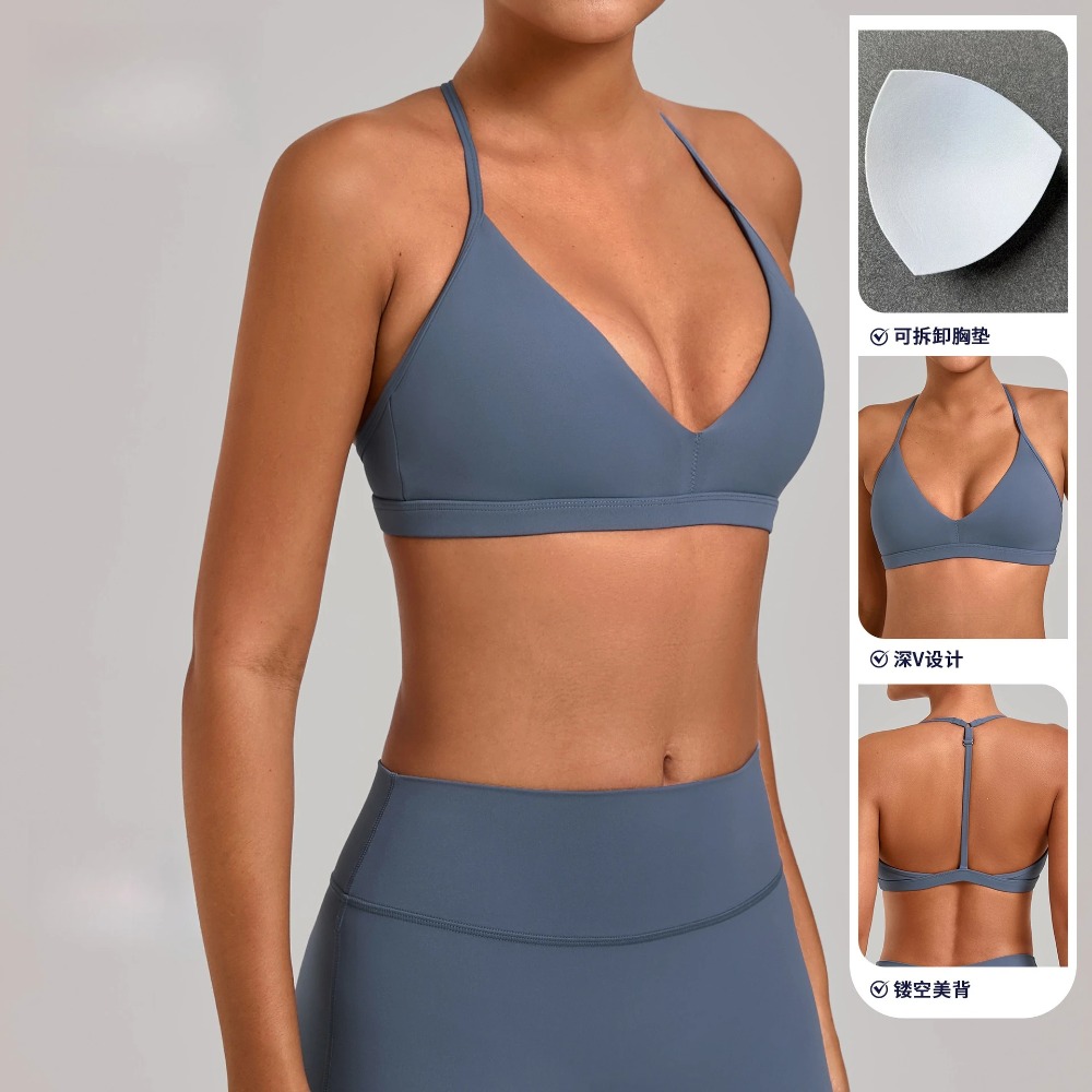 ジムワークアウトフィットネストップ調節可能なストラップヨガブ - Sports Bra Racerback のレビューと価格