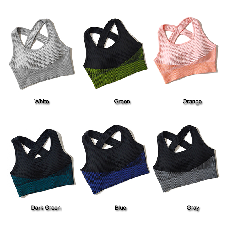 女性のためのセクシーなパッド入りクロスストラップ,通気性のあ - Sports Bra Racerback のレビューと価格