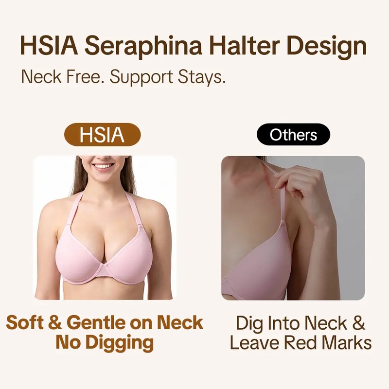 HSIA セラフィナ 5ウェイ マルチウェイ ホルターネック - Sheer Mesh Bra のレビューと価格