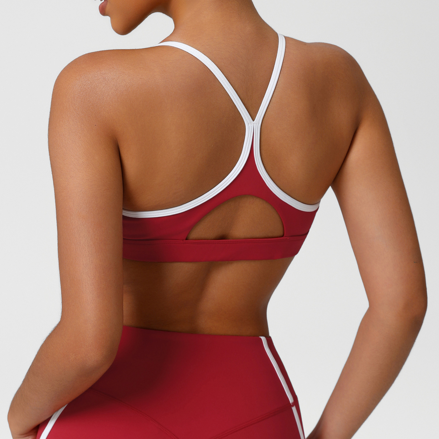 伸縮性のあるソフトスポーツ下着女性高衝撃フィットネスヨガブラ - Sports Bra Racerback のレビューと価格