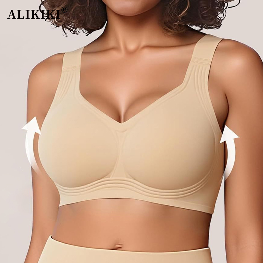 シームレスプッシュアップジェリーブラ ワイヤレスフルカバーソ - T Shirt Bra Seamless のレビューと価格