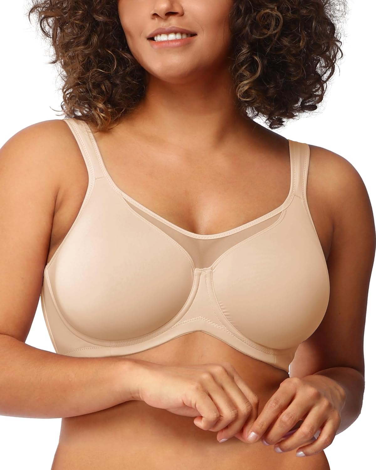 女性用プラスサイズのミニマイザーブラ、フルカバークールコンフ - Full Coverage Bra のレビューと価格