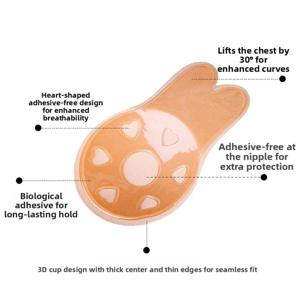新しい粘着式女性用プッシュアップブラ、見えない再利用可能なバ - Strapless Bra Adhesive のレビューと価格
