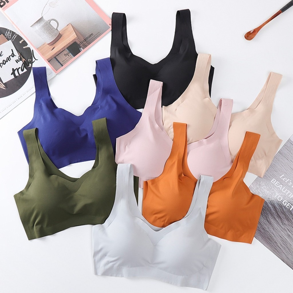パッド付きシームレススポーツブラ,スチールリングなしで快適, - Wirefree Bra Comfort のレビューと価格