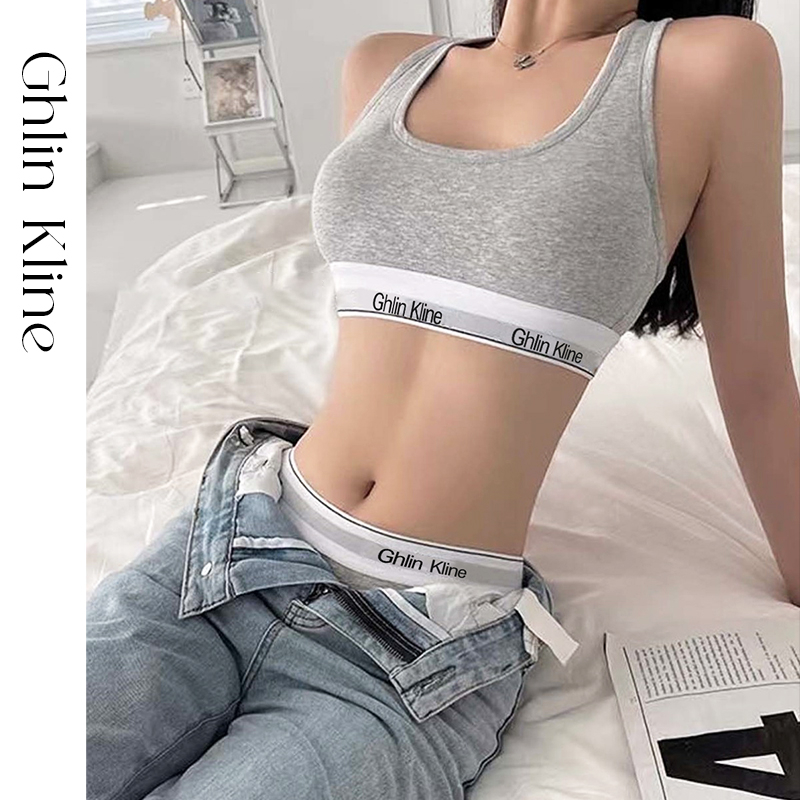 2 個 Ghlin Kline 下着ブラセット付き女性綿スポ - T Shirt Bra Seamless のレビューと価格