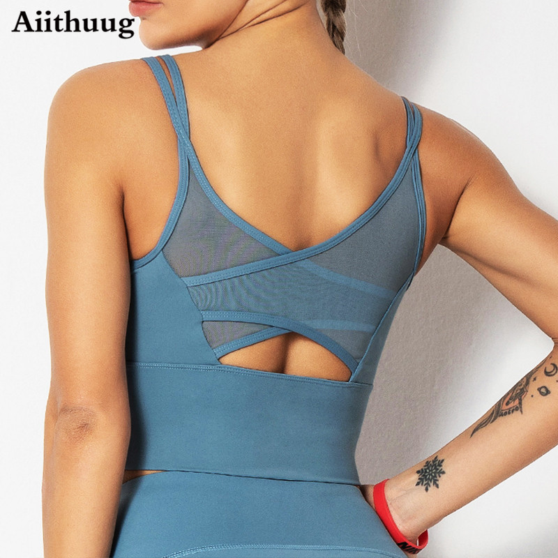 Aiithuugヨガブラジャーフィットネスシャツランニングス - Sports Bra Racerback のレビューと価格