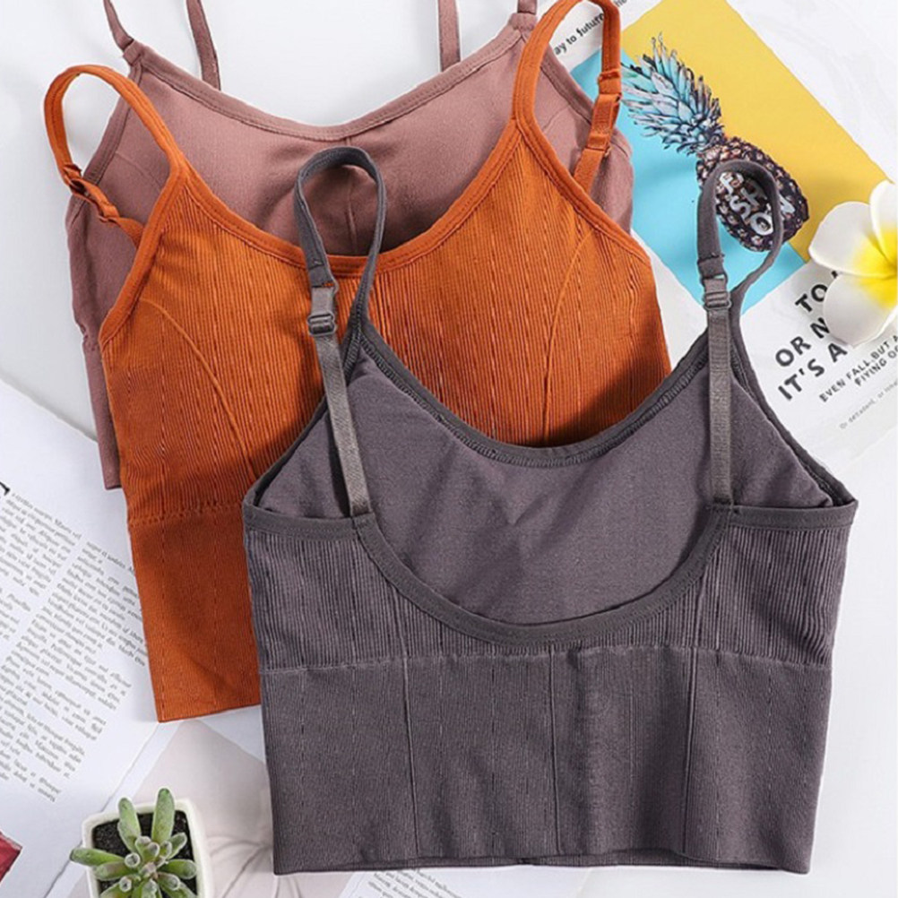 1 個ワイヤレスノーワイヤーシームレスヨガブラ伸縮性のある通 - Sports Bra Racerback のレビューと価格