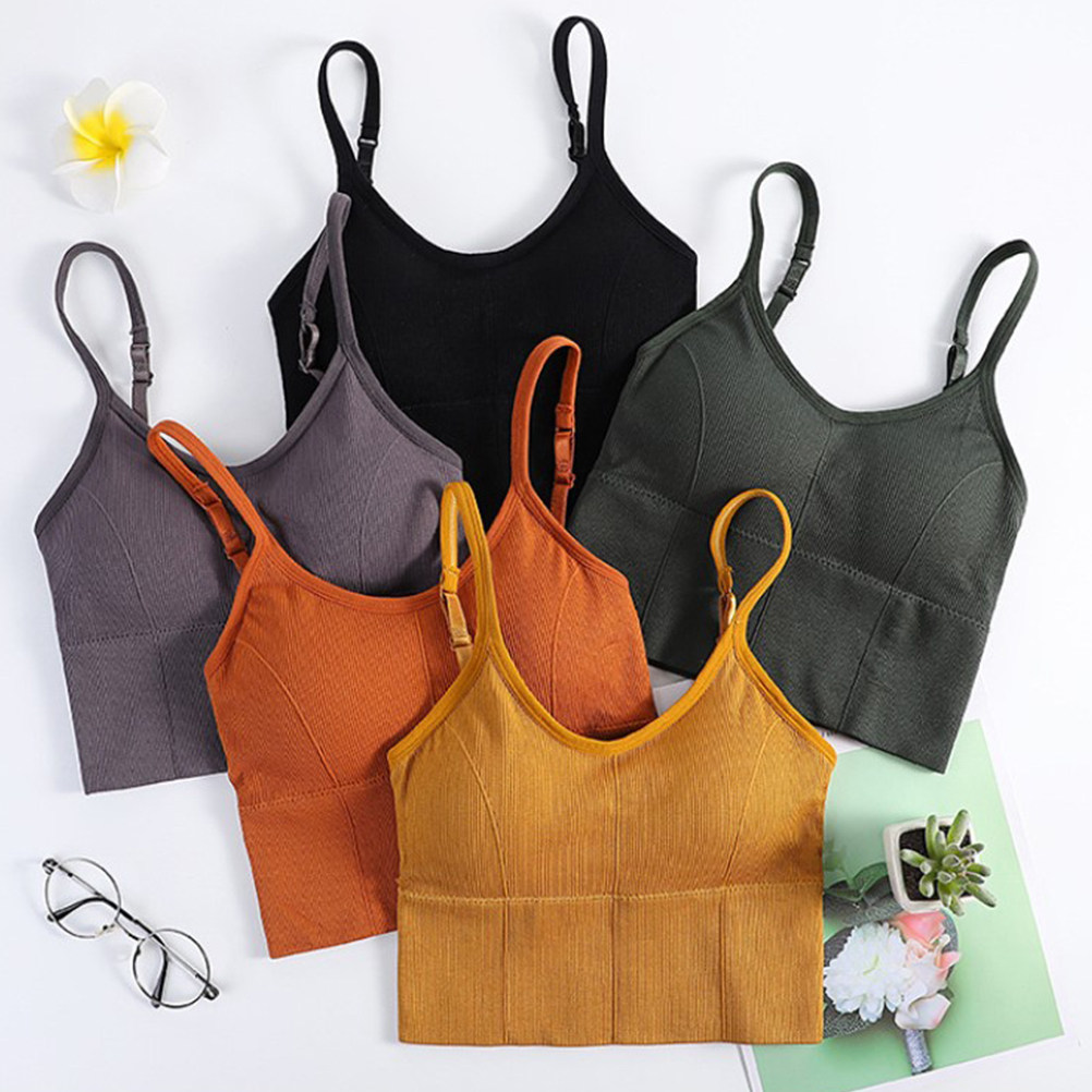 1 個ワイヤレスノーワイヤーシームレスヨガブラ伸縮性のある通 - Sports Bra Racerback のレビューと価格