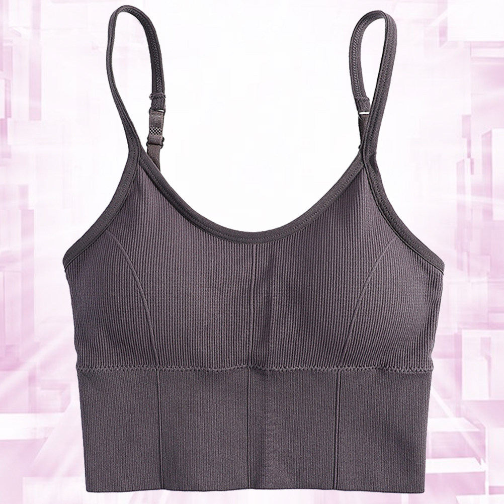 1 個ワイヤレスノーワイヤーシームレスヨガブラ伸縮性のある通 - Sports Bra Racerback のレビューと価格