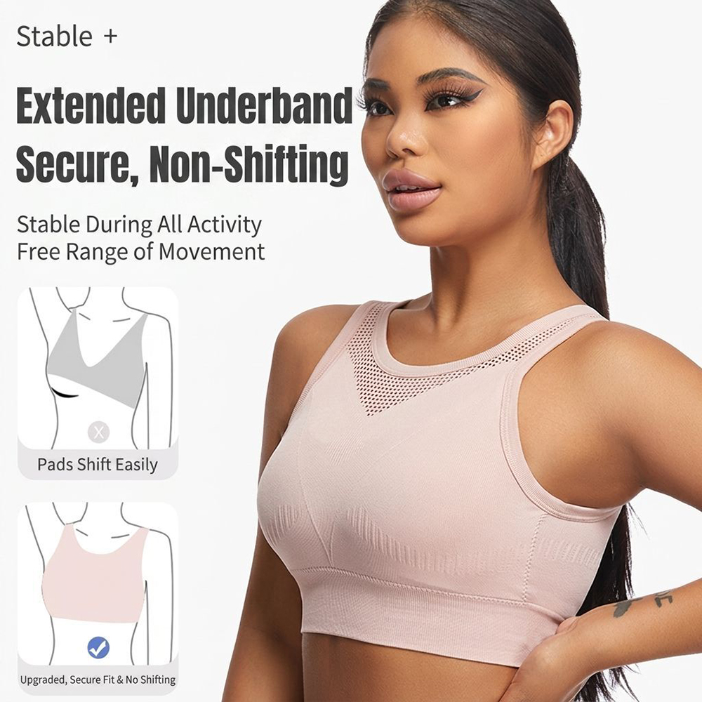レディースシームレススポーツブラ、耐衝撃性コンプレッションワ - T Shirt Bra Seamless のレビューと価格
