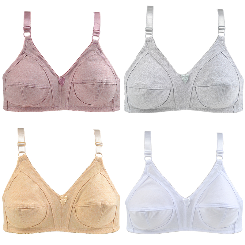 薄いブラジャー女性のためのワイヤレスブラジャー綿薄いブラジャ - Plunge Bra Push Up のレビューと価格