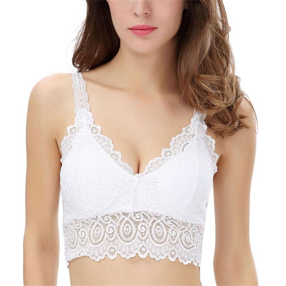 夏の女性のレース綿タンクトップセクシーな V ネックレースか - T Shirt Bra Seamless のレビューと価格